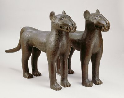 Coppia di leopardi da Benin